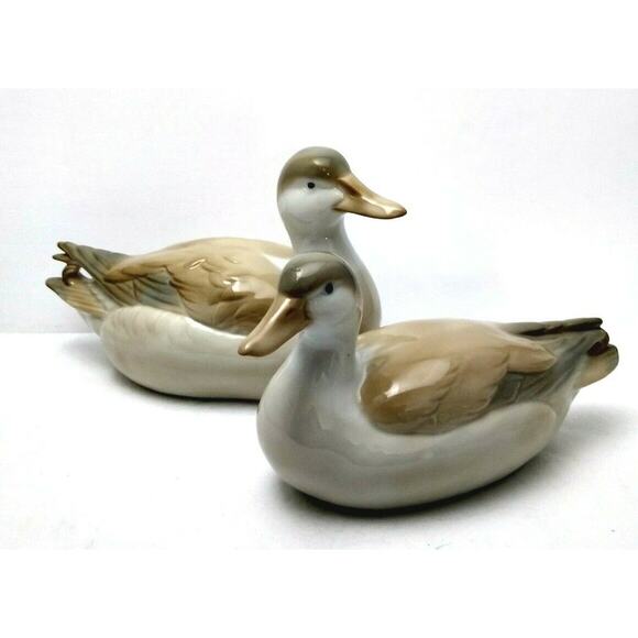 Otagiri OMC Japan Porcelain Duck Figurines - Picture 1 of 7